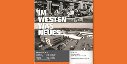 Plakat Ausstellung Im Westen was Neues im Wiedenbrücker Museum