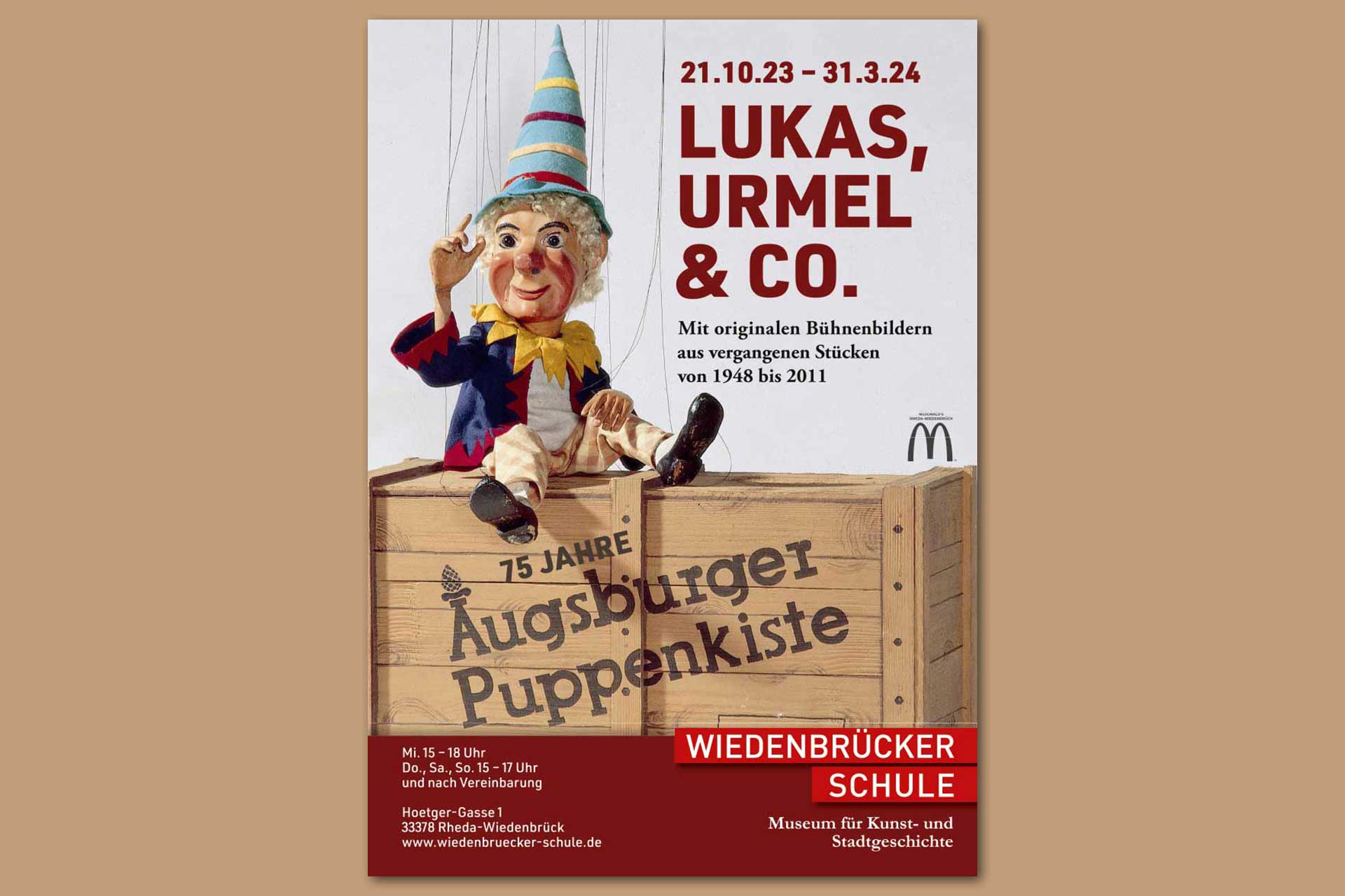 Plakat Die Augsburger Puppenkiste im Wiedenbrücker Schule Museum