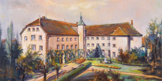Plakat zur Ausstellung VOM KLOSTER ZUM HOSPITAL 175 Jahre Sankt Vinzenz Hospital