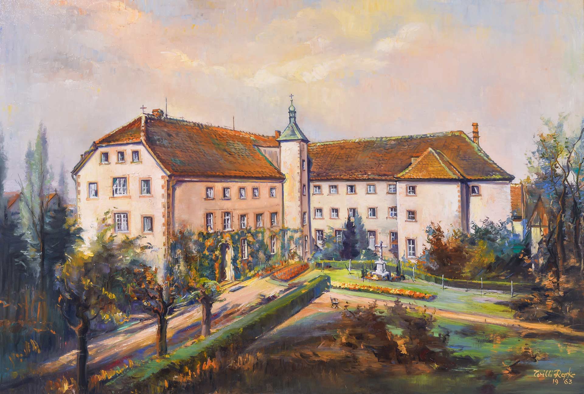 Plakat zur Ausstellung VOM KLOSTER ZUM HOSPITAL 175 Jahre Sankt Vinzenz Hospital